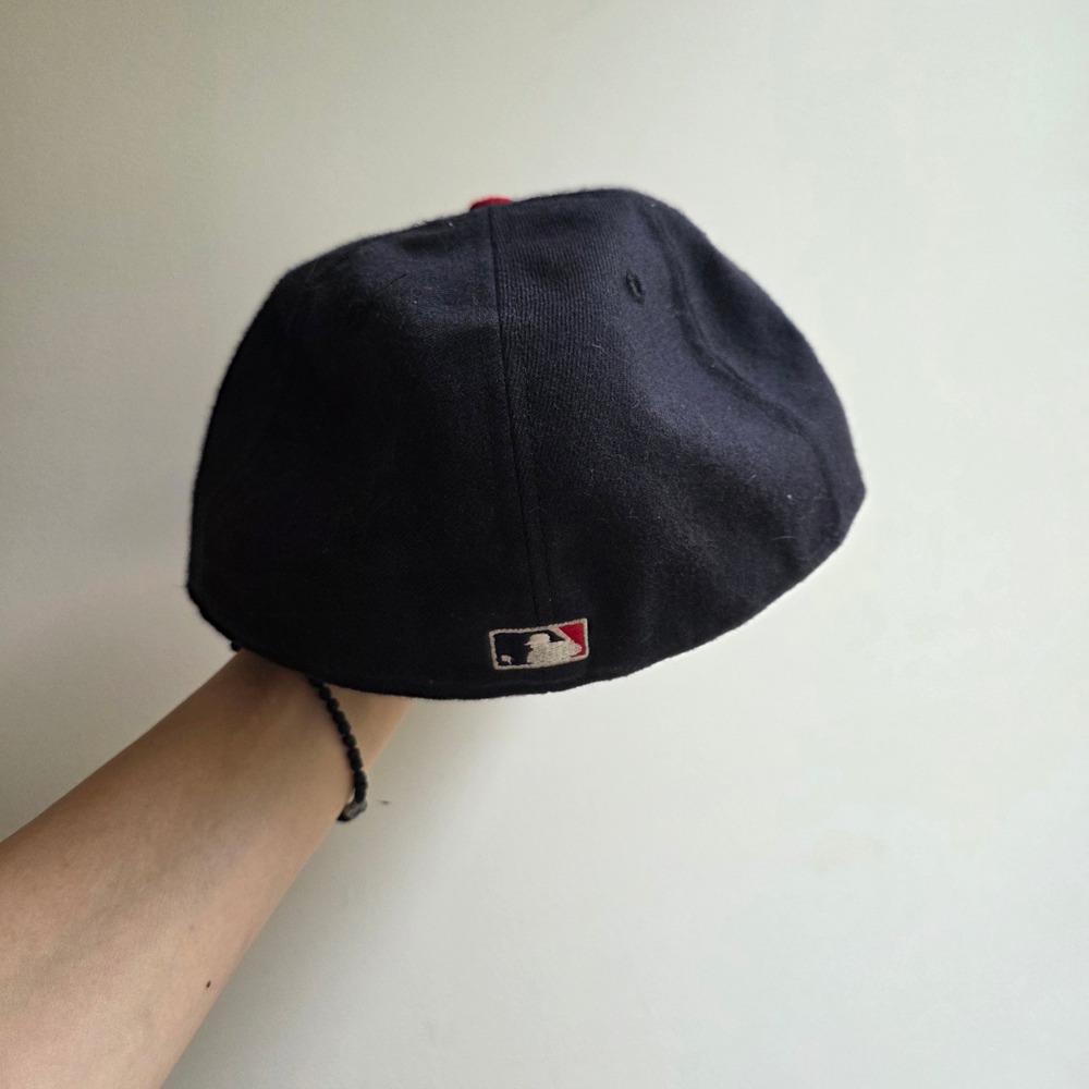 Vintage New Era 5950 Cleveland Indians Chief Wahoo Hat MLB Diamond Collection - Picture 3 of 7